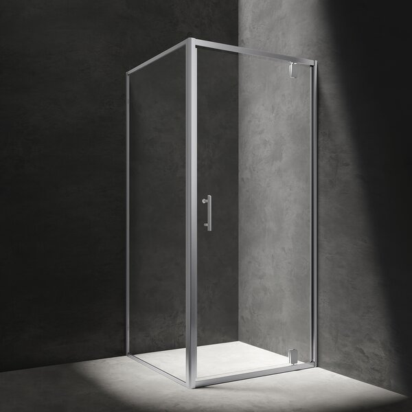 OMNIRES - Sprchovací kút s krídlovými dverami S - štvorcový - 80 x 80 cm - chróm