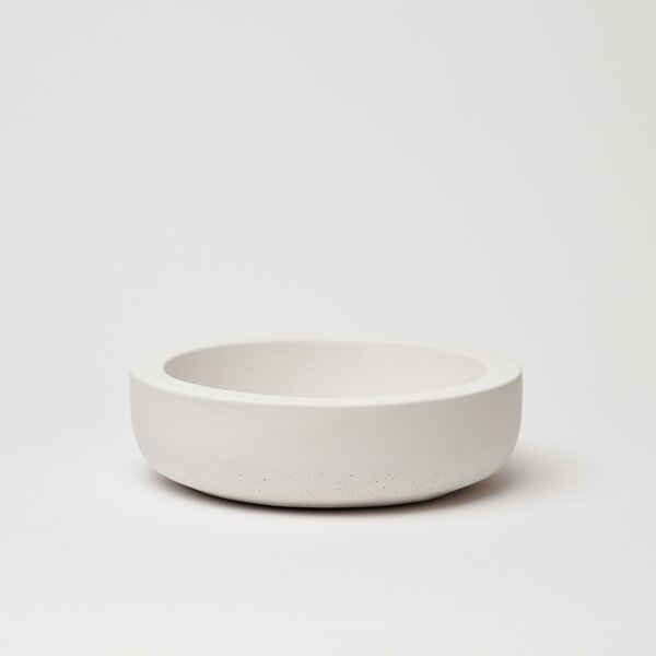 ODLITO Betónová misa Caesar – biela – 23 cm