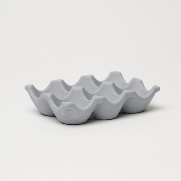 ODLITO Betónový podnos na vajíčka – sivá – 14 cm