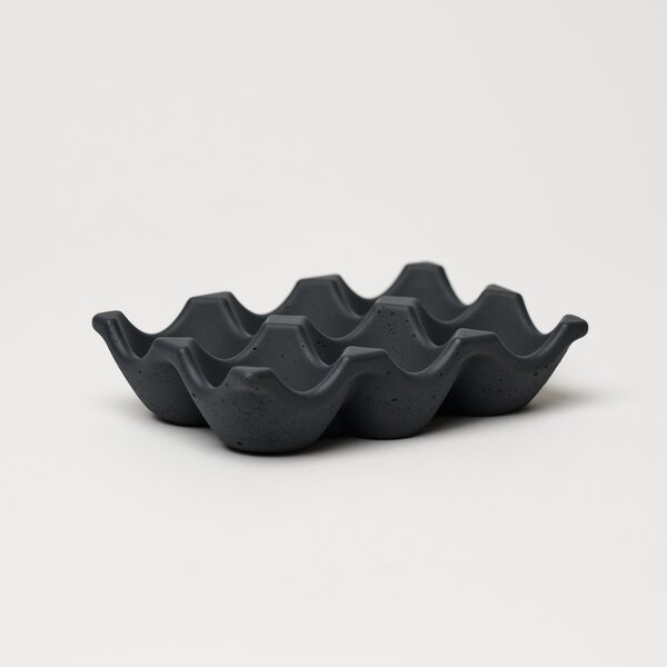 ODLITO Betónový podnos na vajíčka – grafit (čierna) – 14 cm