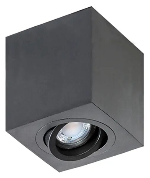 Moderné bodové svietidlo Brant SQ IP44 čierne