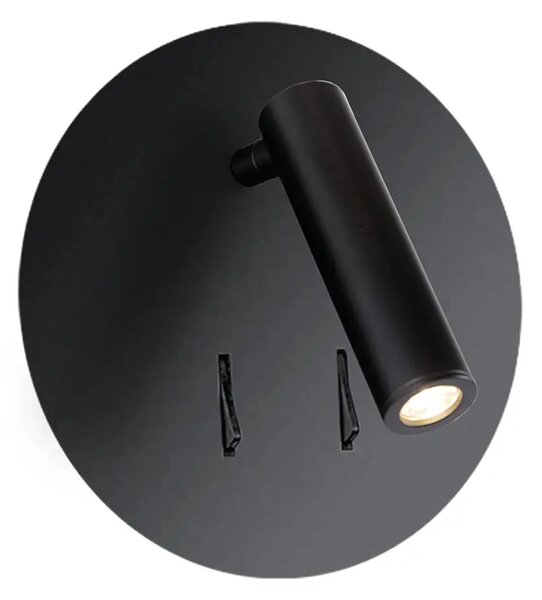 LED nástenné svietidlo Faro čierne