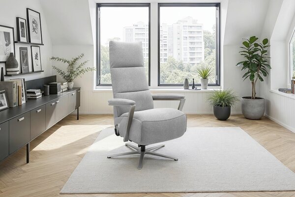 RELAXAČNÉ KRESLO, textil, svetlosivá Sit & More - Online Only obývacie izby, Online Only