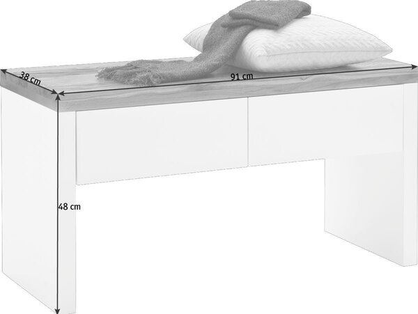 LAVICA DO PREDSIENE, 91/48/38 cm Novel - Skrine