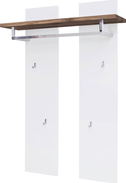 VEŠIAKOVÝ PANEL, biela, farba duba, dub, 91/135/25 cm Novel - Vešiakové steny