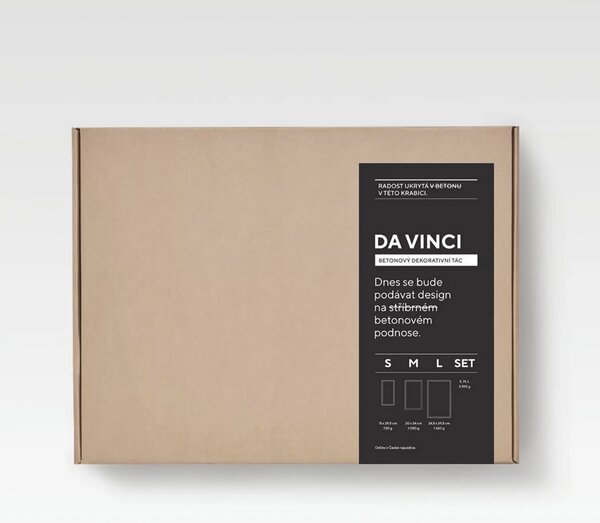ODLITO Betónový tác Da Vinci – prírodný – veľkosť S