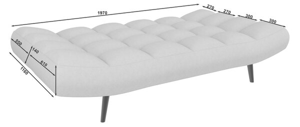 ROZKLADACIA POHOVKA, textil, béžová Carryhome - Sedačky