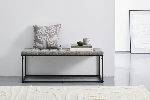 LAVICA, kov, textil, 120/47/42 cm Xora - Kreslá