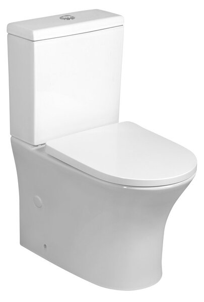 Bruckner Bruckner, DARIO RIMLESS WC kombi misa s nádržkou, spodný/zadný odpad, biela, 201.437.4