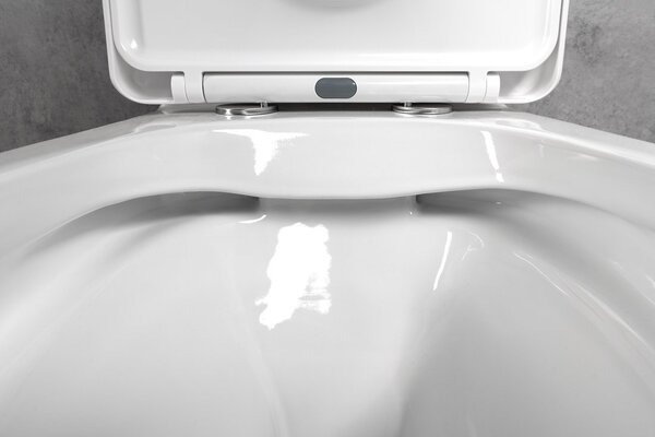 Bruckner Bruckner, DARIO RIMLESS WC kombi misa s nádržkou, spodný/zadný odpad, biela, 201.437.4