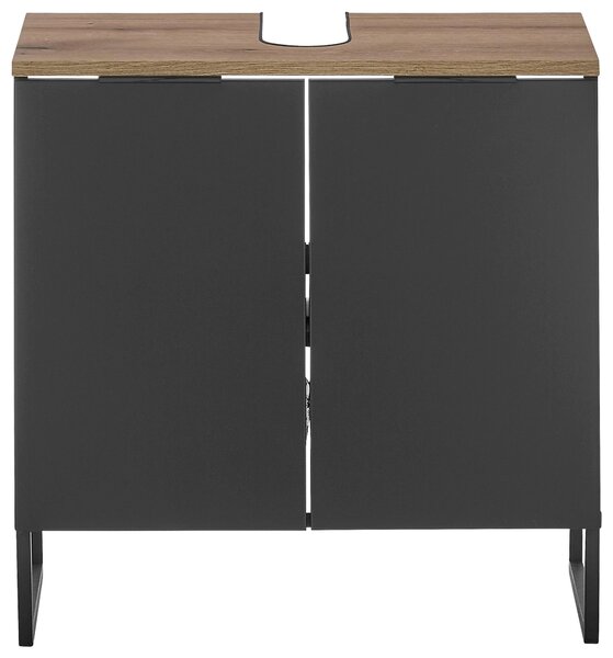 SKRINKA POD UMÝVADLO, čierna, čierna, farba duba, 60/60/35 cm home24 - Kúpeľňové skrinky, Online Only