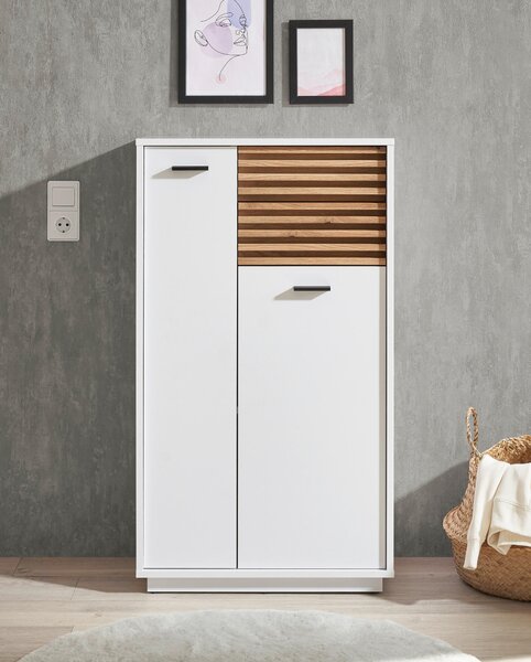 STREDNE VYSOKÁ SKRINKA, biela, farba duba, 60/106/35 cm Xora - Kúpeľňové skrinky