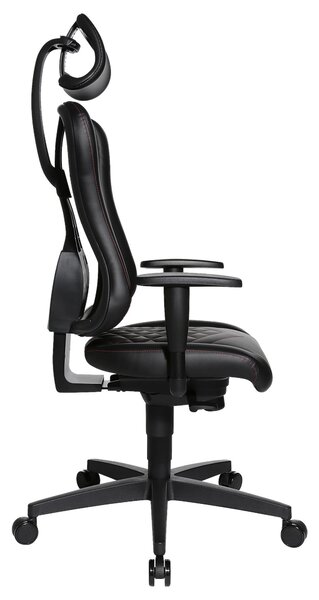 OTOČNÁ STOLIČKA, vzhľad kože, čierna Dieter Knoll - Online Only kancelárie, Online Only