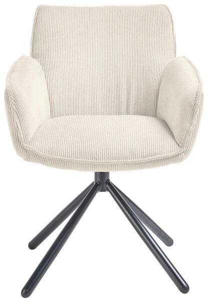 STOLIČKA S PODRÚČKAMI, kord, krémová SetOne by Musterring - Stoličky, Online Only