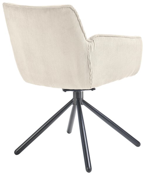 STOLIČKA S PODRÚČKAMI, kord, krémová SetOne by Musterring - Stoličky, Online Only
