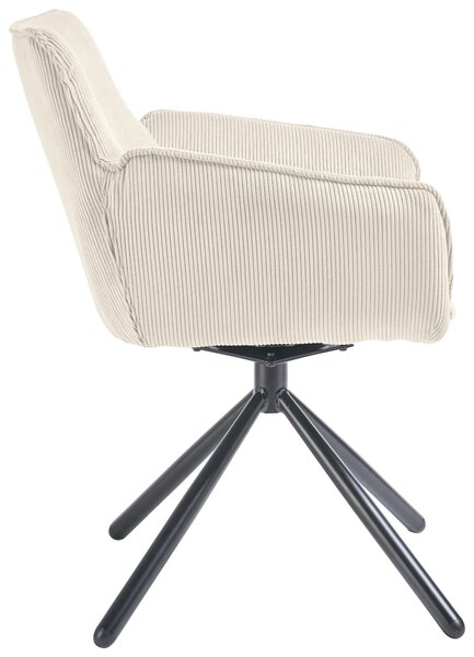 STOLIČKA S PODRÚČKAMI, kord, krémová SetOne by Musterring - Stoličky, Online Only