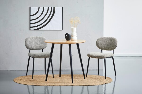 JEDÁLENSKÝ STÔL, akácia, čierna, farba akácie, 80/80/76 cm Xora - Stoly, Online Only