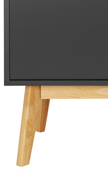 VYSOKÁ KOMODA, kaučukové drevo, sivá, prírodná farba, 100/149/40 cm MID.YOU - Skrine, Online Only