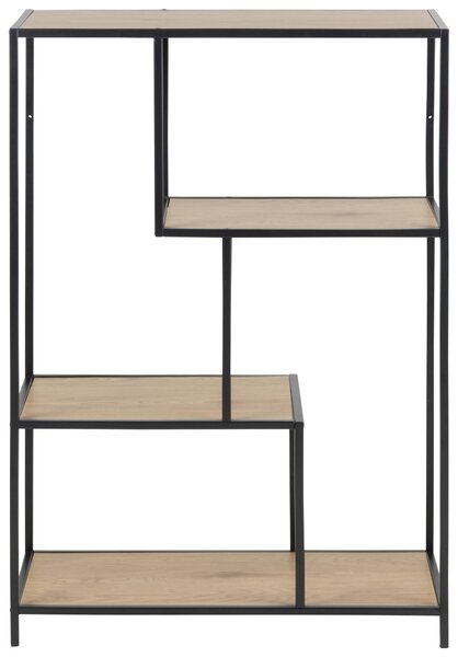 REGÁL, čierna, farba duba, oceľ, 77/114/34 cm Dieter Knoll - Regály