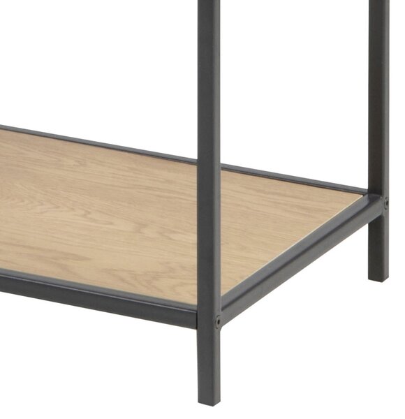 REGÁL, čierna, farba duba, oceľ, 77/114/34 cm Dieter Knoll - Regály