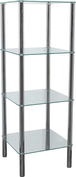 REGÁL, číra, oceľ, 39/107/39 cm - Regály