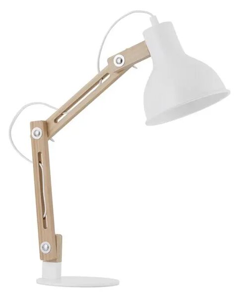 Drevená stolová lampa Grou 41.3 biele