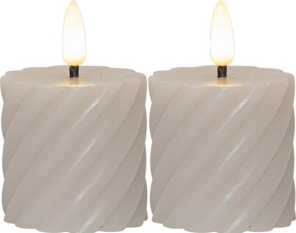 LED sviečky v súprave 2 ks (výška 7,5 cm) Flamme Swirl – Star Trading
