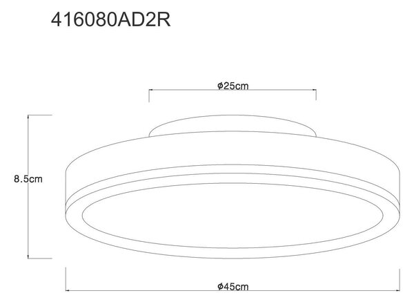 STROPNÉ LED SVIETIDLO, 45/8,5 cm Globo - Interiérové svietidlá