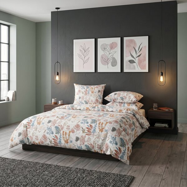 Kvalitex Saténové povlečení LUXURY COLLECTION CORAL garden