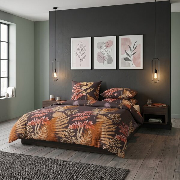 Kvalitex Saténové povlečení LUXURY COLLECTION PAPRADIE hnedé