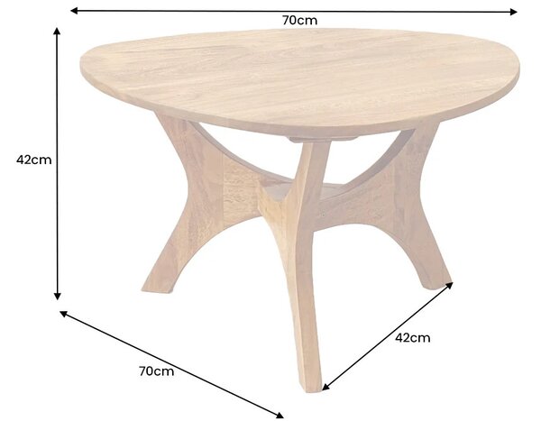 Konferenčný stolík ARCHITECTURE 70 cm, akácia, medová povrchová úprava