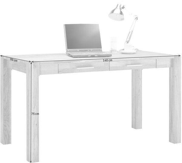 PÍSACÍ STÔL, divoký dub, 140/70/76 cm Linea Natura - Kancelárske stoly