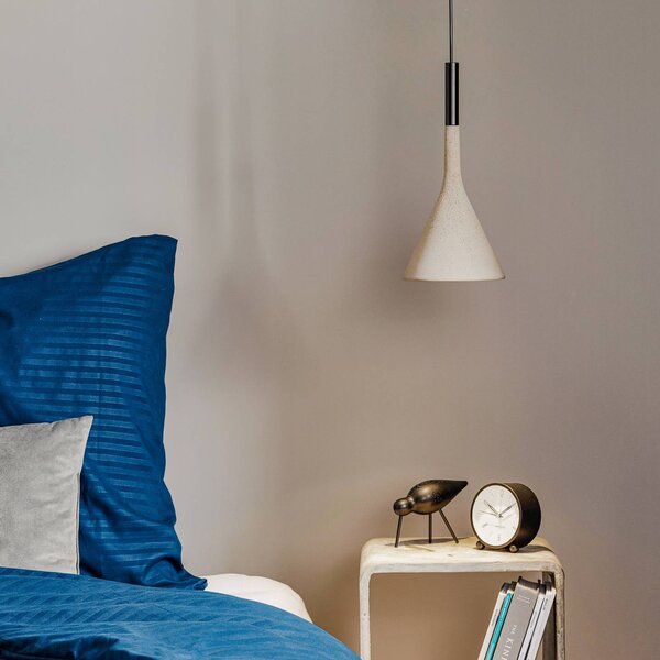 Foscarini Aplomb závesné svietidlo z betónu, sivé, Hliník / sivá / zinok, Kuchyňa, Betón, Dizajn, Závesné svietidlo