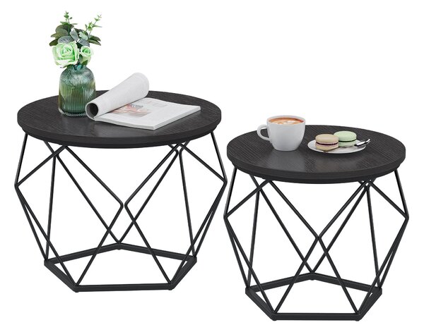 SADA KONFERENČNÝCH STOLÍKOV, čierna, kov, kompozitné drevo, 50/50/40,6 cm MID.YOU - Stolíky do obývačky, Online Only