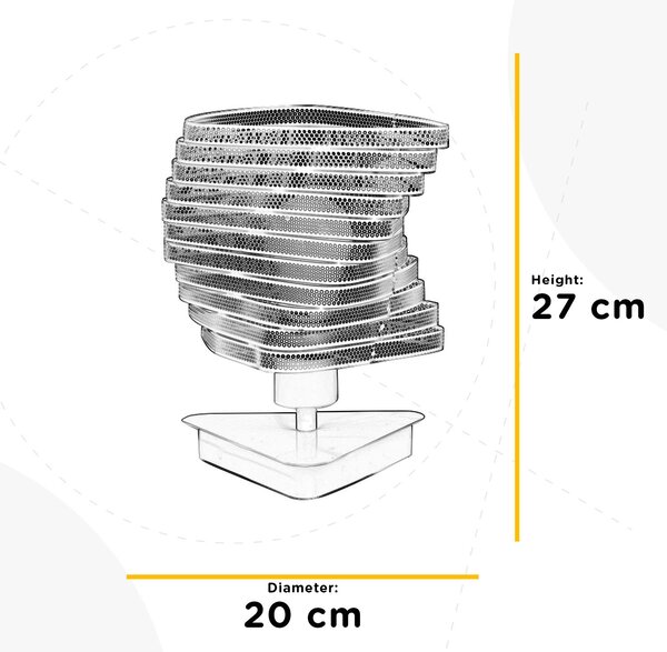 NOČNÁ LAMPA, E27, 20/27 cm - Online Only bytové doplnky, Online Only