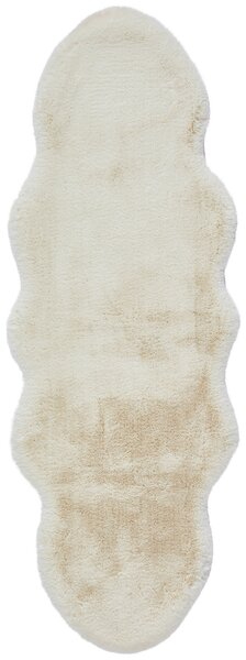 UMELÁ KOŽUŠINA, 55/160 cm, biela Novel - Koberce