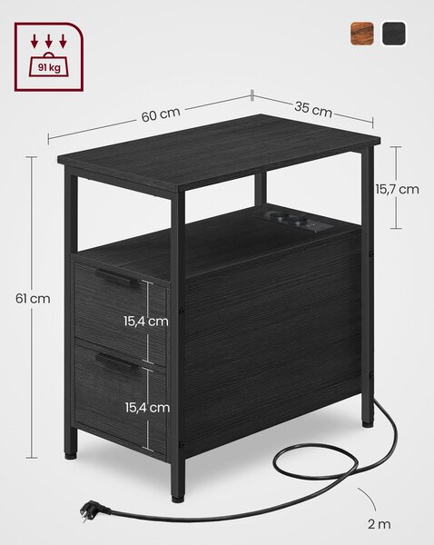 PRÍRUČNÝ STOLÍK, čierna MID.YOU - Stolíky do obývačky, Online Only