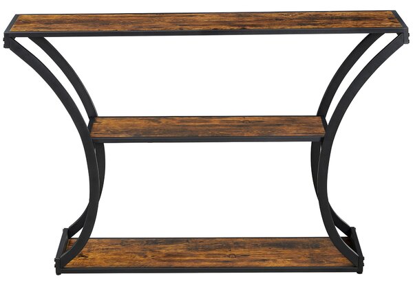 KONZOLOVÝ STOLÍK, hnedá, čierna, drevo, kov, 120/30/80 cm Boxxx - Online Only obývacie izby, Online Only