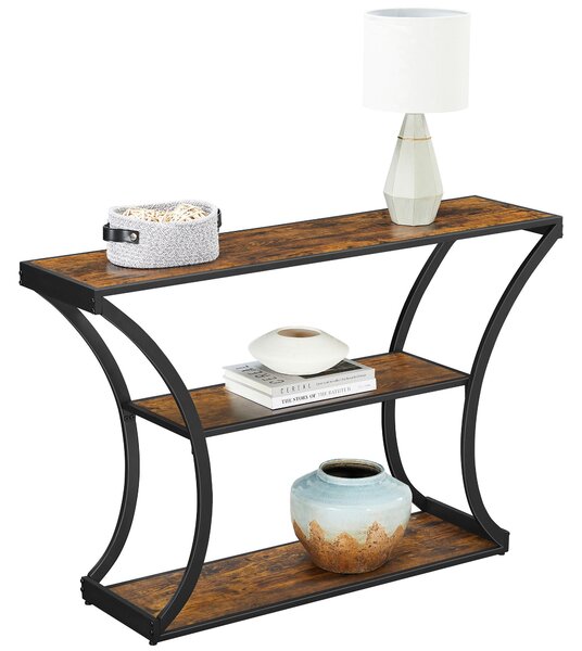 KONZOLOVÝ STOLÍK, hnedá, čierna, drevo, kov, 120/30/80 cm Boxxx - Online Only obývacie izby, Online Only