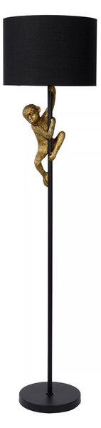 Lucide 10702/81/30 stojaca lampa Extravaganza Chimp 1x60W | E27 - čierna, kov, vypínač na kábli