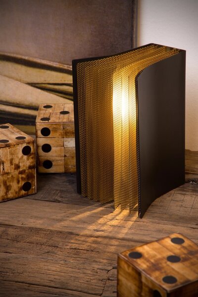 Lucide 78596/01/30 stolná lampička Extravaganza livret 1x40W | E14 - čierna, vypínač na kábli