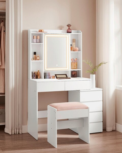 TOALETNÝ STOLÍK, biela, 97,5/40/145 cm Boxxx - Online Only drobný nábytok, Online Only