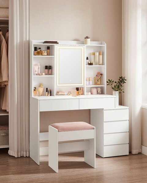 TOALETNÝ STOLÍK, biela, 117,5/40/145 cm Boxxx - Online Only drobný nábytok, Online Only