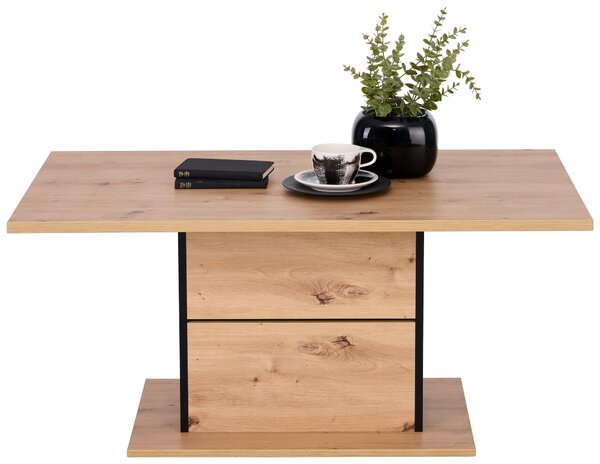 KONFERENČNÝ STOLÍK, čierna, dub artisan, kompozitné drevo, 110/65/50 cm Hom`in - Stolíky do obývačky