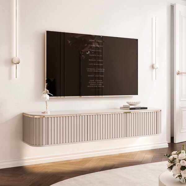 ZÁVESNÝ TV STOLÍK MODENA KAŠMÍR LED 165 cm
