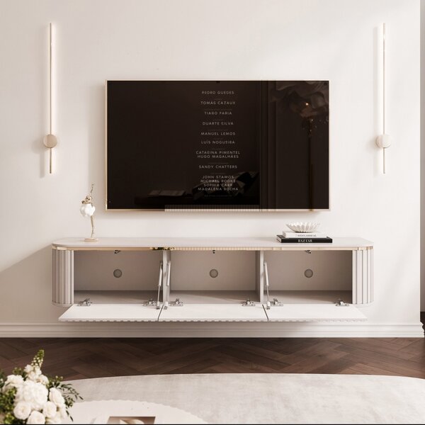 ZÁVESNÝ TV STOLÍK MODENA KAŠMÍR LED 165 cm