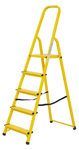 Elkop Oceľový rebrík žltý, 5 priečok