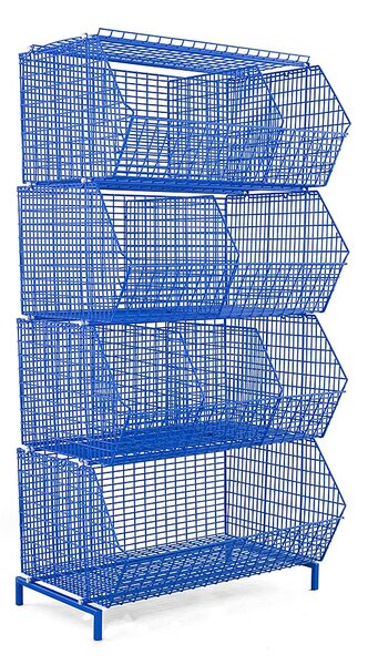 Priemyselný úložný kôš KS3 1050x680x480 mm, stohovateľný