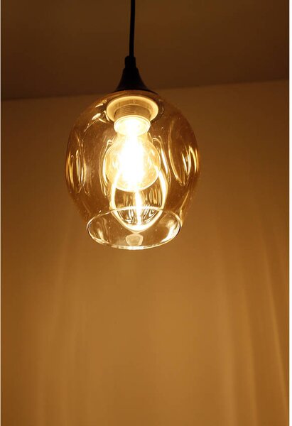 Čierno-hnedý závesný luster Aspa pre žiarovku E27 – LED lustre a svietidlá > Kolekcie svietidiel > Kolekcia svietidiel ASPA