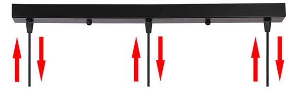Čierno-hnedý závesný luster Aspa pre žiarovku 3x E27 – LED lustre a svietidlá > Kolekcie svietidiel > Kolekcia svietidiel ASPA